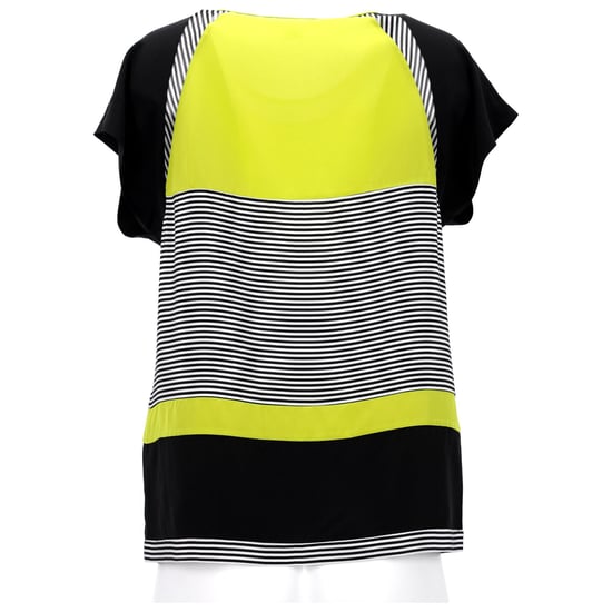 Gestreepte blouse van Diane Von Furstenberg in gele en zwarte zijde - Image 3