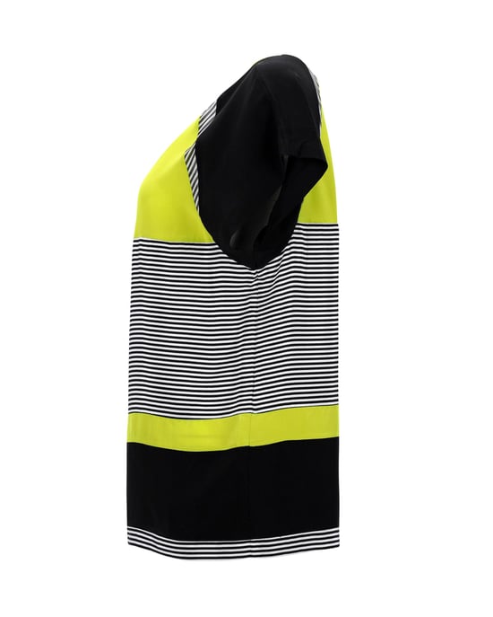 Gestreepte blouse van Diane Von Furstenberg in gele en zwarte zijde - Image 6