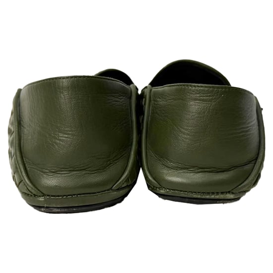 Bottega Veneta Intrecciato Convertible Slip-On Loafers in Olive Leather - Image 5