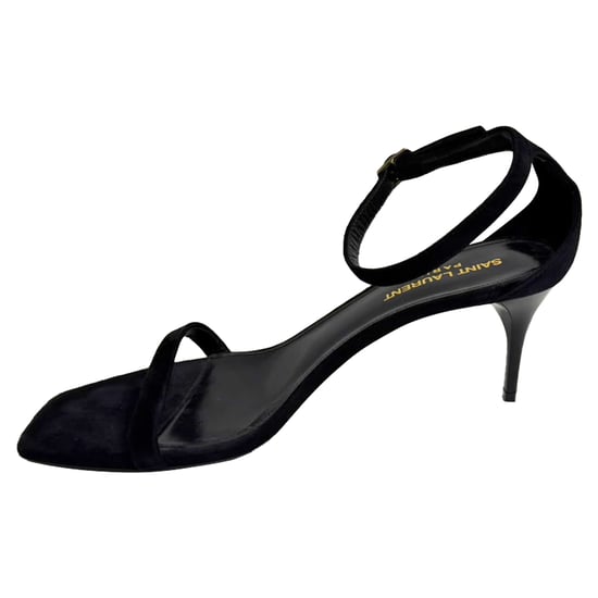 Saint Laurent Lexi 65 Ankle Strap Sandal Heels in Black Suede - Image 4
