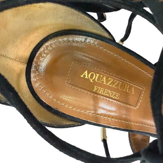 Aquazzura Matilde 85 Pumps in Black Suede - Image 3