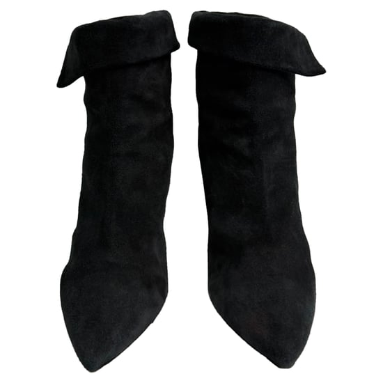 Isabel Marant Pointed-Toe Ankle Boots in Black Suede - Image 2