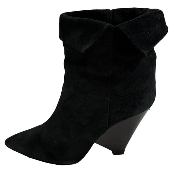 Isabel Marant Pointed-Toe Ankle Boots in Black Suede - Image 3