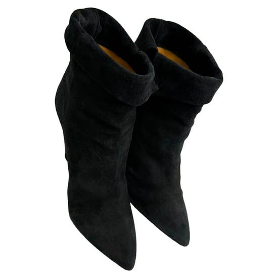 Isabel Marant Pointed-Toe Ankle Boots in Black Suede - Image 4