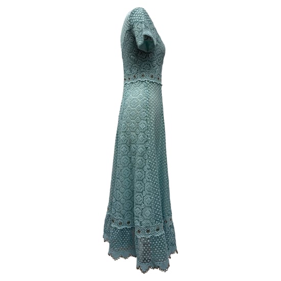 Maje Spets Maxi Klänning i Turkos Polyester - Image 3