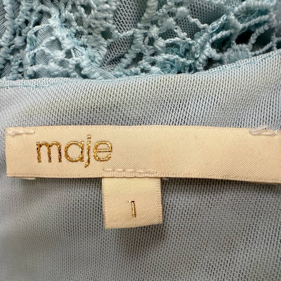 Maje Spets Maxi Klänning i Turkos Polyester - Image 5