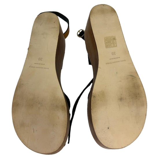 Isabel Marant Étoile Zia Wedge Sandals in Black Leather - Image 5