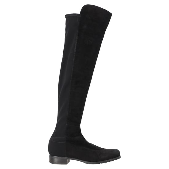 Stuart Weitzman Knee Length Boots in Black Suede - Image 1