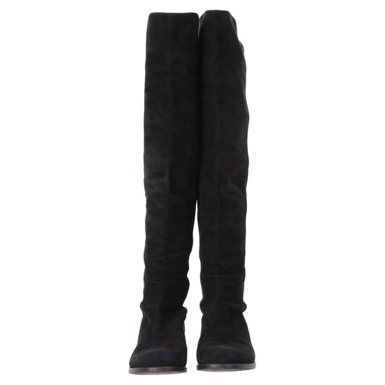 Stuart Weitzman Knee Length Boots in Black Suede - Image 4
