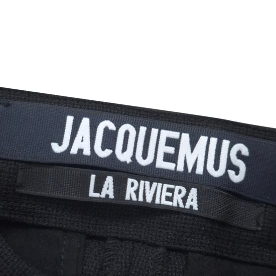 Jacquemus La Riviera raka byxor i svart polyester - Image 3