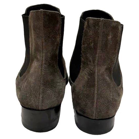 Saint Laurent Wyatt Chelsea Ankle Boots in Brown Suede - Image 3