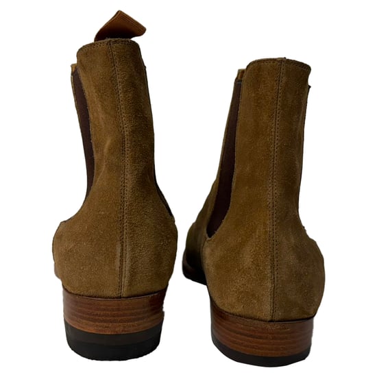 Saint Laurent Wyatt Chelsea Ankle Boots in Brown Suede - Image 3