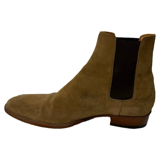 Saint Laurent Wyatt Chelsea Ankle Boots in Brown Suede - Image 4