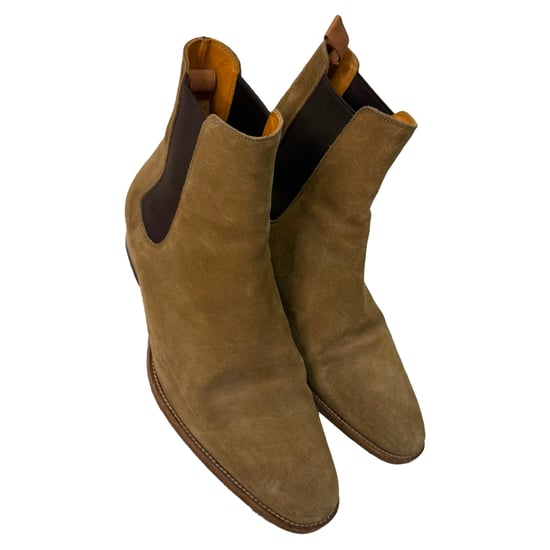 Saint Laurent Wyatt Chelsea Ankle Boots in Brown Suede - Image 5