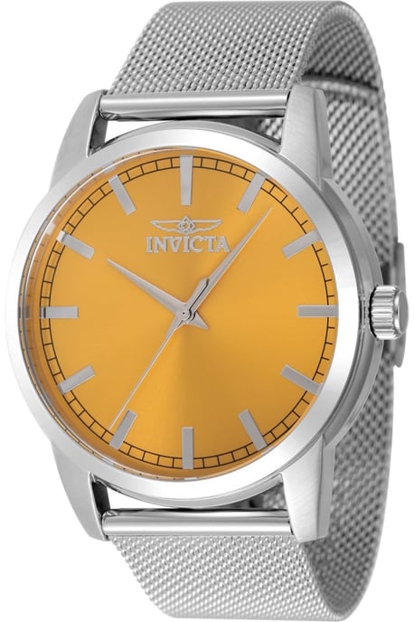 Invicta Celestial 48506 Herenhorloge - Quartz Uurwerk - Roestvrij Staal met Gele Wijzerplaat - 43 mm - Image 1