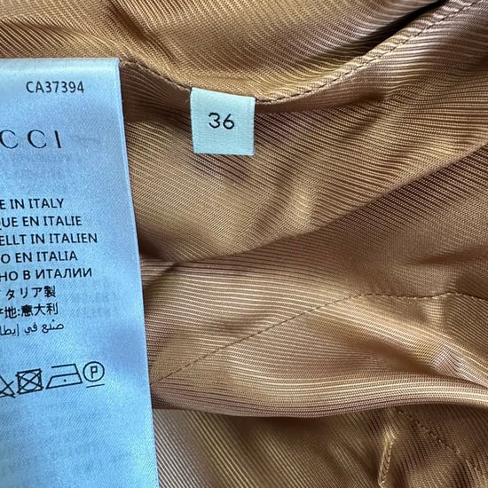 Gucci GG Web Single-Breasted Coat in Brown Wool - Image 4