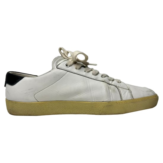 Saint Laurent Court Classic SL/06 Sneakers in White Calf Leather - Image 1