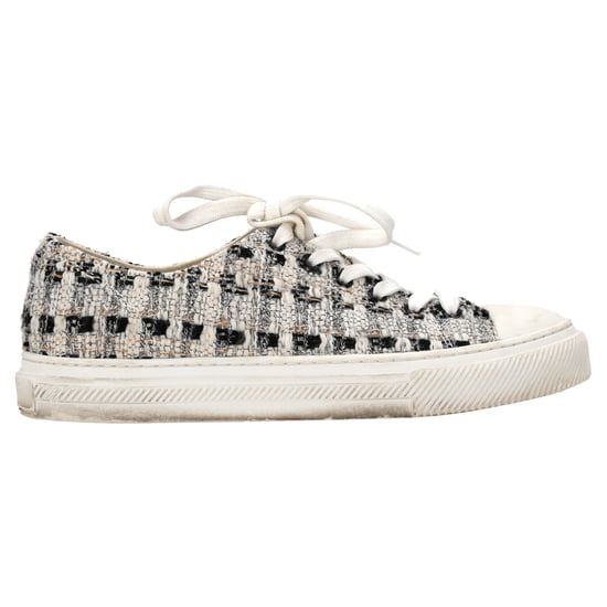 Stuart Weitzman Goldie Sneakers in Multicolor Tweed - Image 1