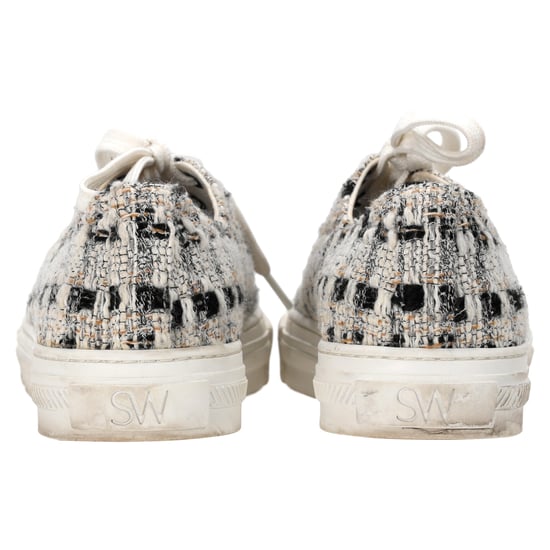 Stuart Weitzman Goldie Sneakers in Multicolor Tweed - Image 3