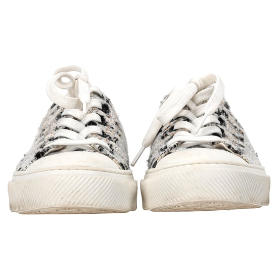Stuart Weitzman Goldie Sneakers in Multicolor Tweed - Image 4