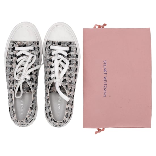 Stuart Weitzman Goldie Sneakers in Multicolor Tweed - Image 5