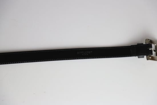 Saint Laurent riem met gesp in zwart leer - Image 3
