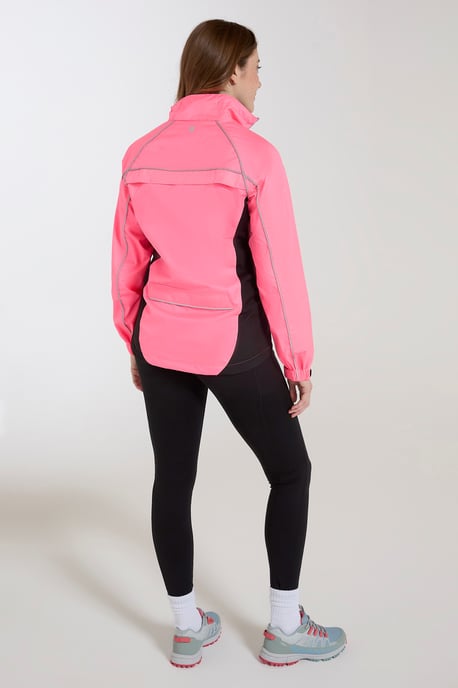 'Adrenaline' Women's Cycling Jacket Waterproof Breathable Sports Coat Pink - Image 3