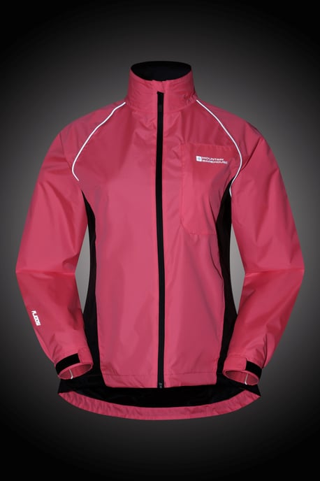 'Adrenaline' Women's Cycling Jacket Waterproof Breathable Sports Coat Pink - Image 6