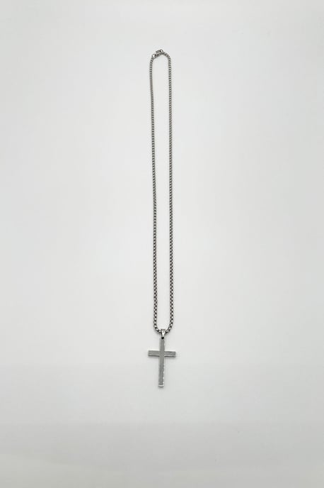 Cross Pendant Necklace in Silver - Image 4