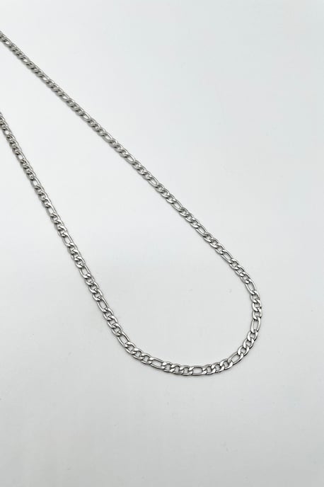 Figaro Chain Necklace in Silver - Image 3