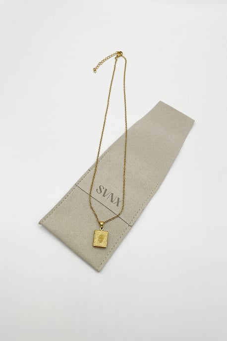Booklet Locket Pendant Necklace in Gold - Image 4