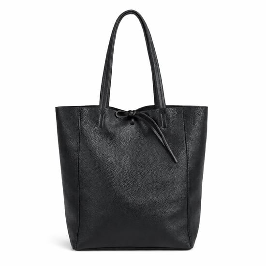 Women’s Genuine Italian Leather Tote Bag Large Soft Shoulder Handbag in Black - Image 1
