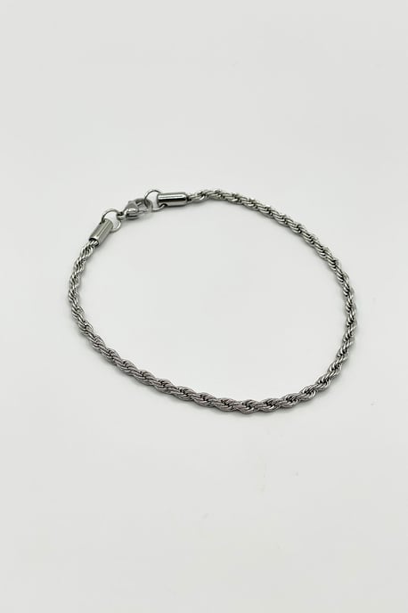 Rope Chain Bracelet in Silver - Image 2