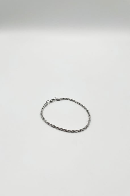 Rope Chain Bracelet in Silver - Image 4