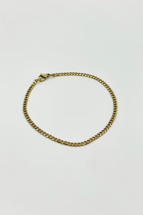 Cuban Bracelet in Gold 3mm - Image 3