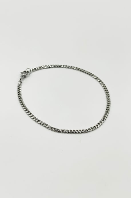 Cuban Bracelet in Silver 3mm - Image 3