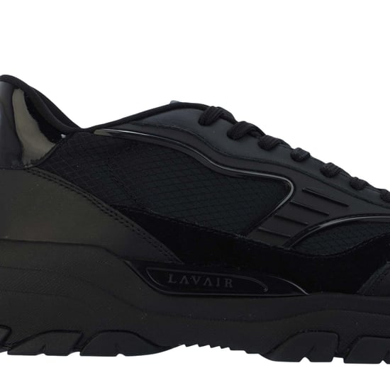 Lavair Heren Pacific 2.0 Leren Trainers (Zwart) - Image 5