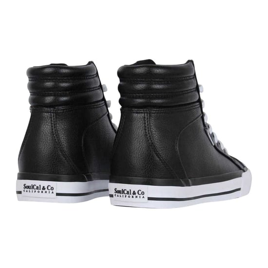 SoulCal Womens/Ladies Asti High Top Trainers (Black/White) - Image 2