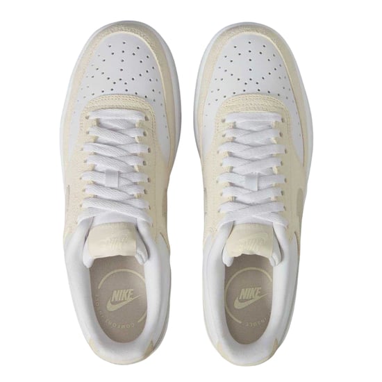 Nike Dames/Dames Court Vision Leren Trainers (Wit/Beige) - Image 3