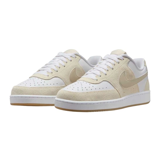 Nike Dames/Dames Court Vision Leren Trainers (Wit/Beige) - Image 4