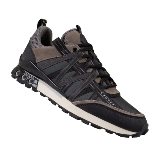 Cruyff Mens Fearia Suede Hex-Tech Trainers (Black) - Image 3