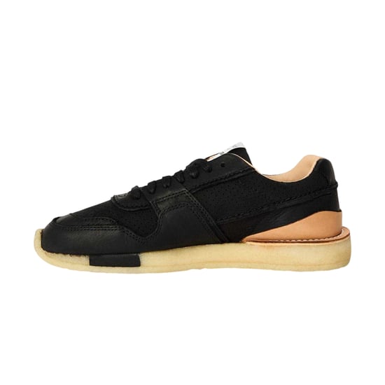 Clarks Originals Mens Leather Trainers (Black) - Image 2