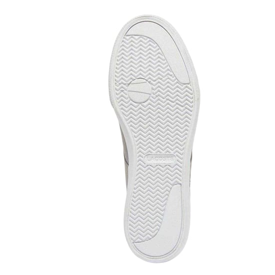 Lacoste Mens Canvas Grip Flat Trainers (White) - Image 3
