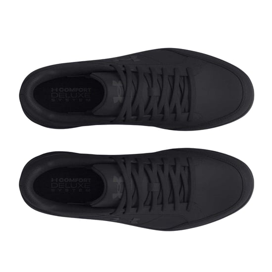 Under Armour Mens Official Leather Shoes (Triple Black) - Image 3
