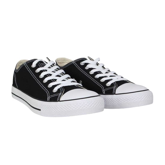 SoulCal Mens Canvas Flat Trainers (Black/White) - Image 4