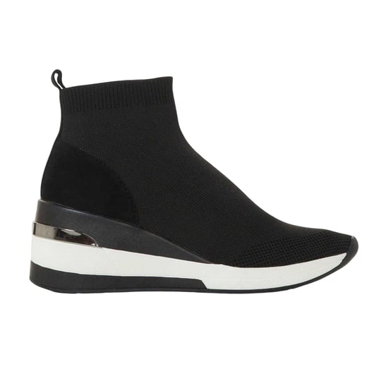 Dune London Womens/Ladies Engel Suede Wedge Trainers (Black) - Image 1