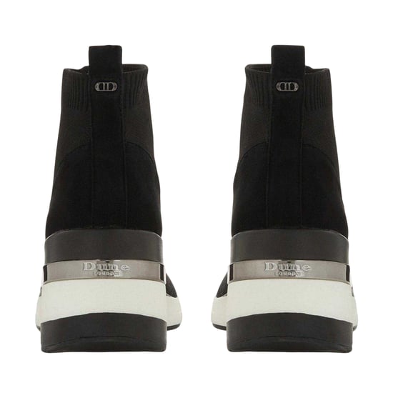 Dune London Womens/Ladies Engel Suede Wedge Trainers (Black) - Image 2
