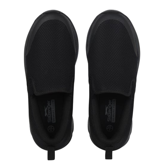 Slazenger Jongens Zeal Leren Slip-on Trainers (Zwart) - Image 4
