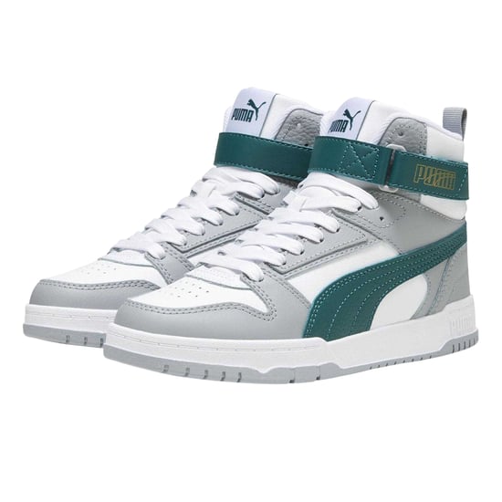 Puma Kinderen/Kinderen RBD Game High Top Trainers (Wit/Grijs/Groen) - Image 3