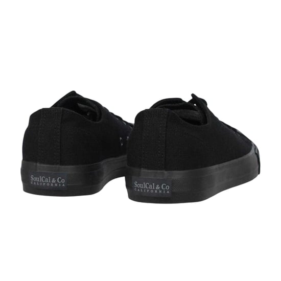 SoulCal Mens Canvas Flat Trainers (Black) - Image 2